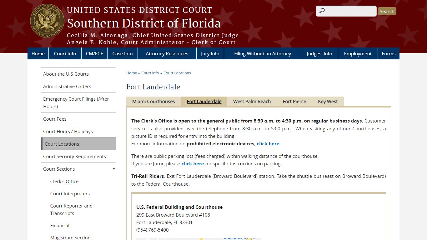 Fort Lauderdale | Southern District of Florida - United States Courts